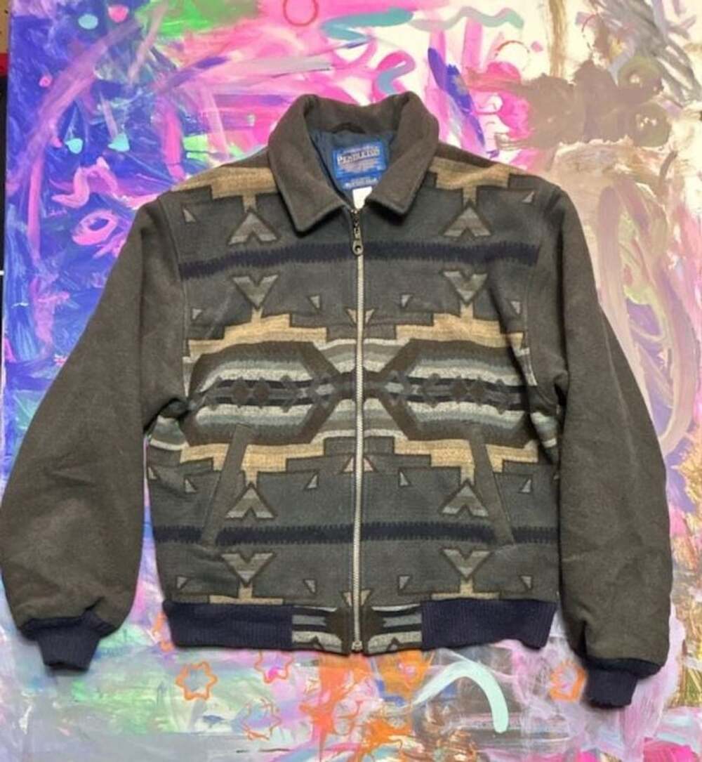 Made in USA Pendleton Wool Jacket Aztec Southwestern Western Wear